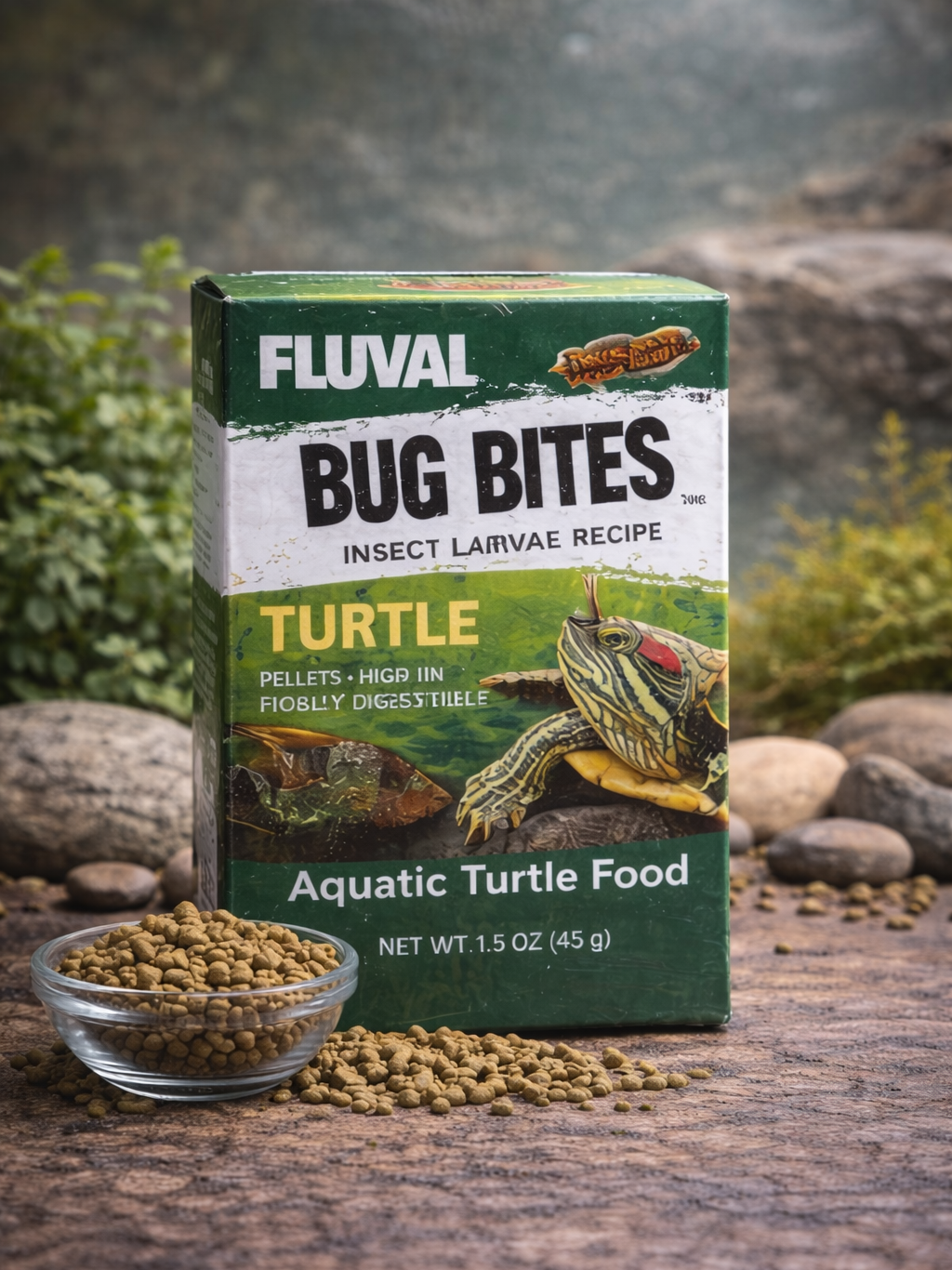 Fluval Bug Bites turtle pellets for small to medium turtles